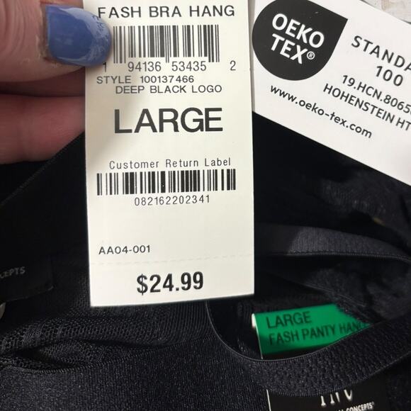 INC International Concepts NWT Set High Waist Logo Deep Black Underwear & Bra - Picture 7 of 7